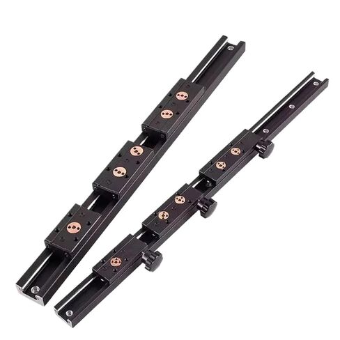 Black Built-in Dual-axis Linear Guide 28mm Slide Rail Block Optical axis Photography Track Woodworking Machinery(SGB10-3 Wheel,600mm) in Saudi Arabia