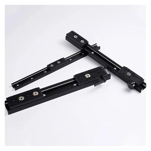 Black Built-in Dual-axis Linear Guide 28mm Slide Rail Block Optical axis Photography Track Woodworking Machinery(SGB10-3 Wheel,600mm) in Saudi Arabia