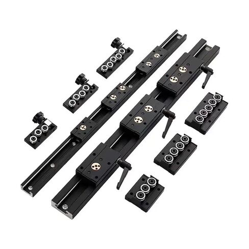 Black Built-in Dual-axis Linear Guide 28mm Slide Rail Block Optical axis Photography Track Woodworking Machinery(SGB10-3 Wheel,600mm) in Saudi Arabia