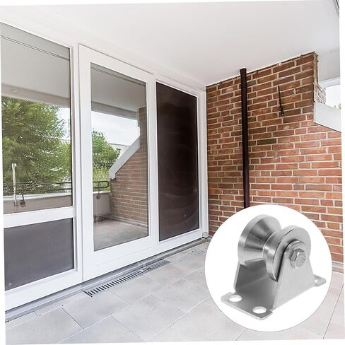 Ciieeo الفولاذ المقاوم للصدأ بكرة مزدوجة محامل الأسطوانة للأبواب المنزلقة عجلة بكرة معدنية شديدة التحمل للمسار والكابل استخدام 2-Pack in Kuwait