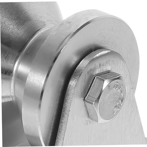 Ciieeo الفولاذ المقاوم للصدأ بكرة مزدوجة محامل الأسطوانة للأبواب المنزلقة عجلة بكرة معدنية شديدة التحمل للمسار والكابل استخدام 2-Pack in Kuwait