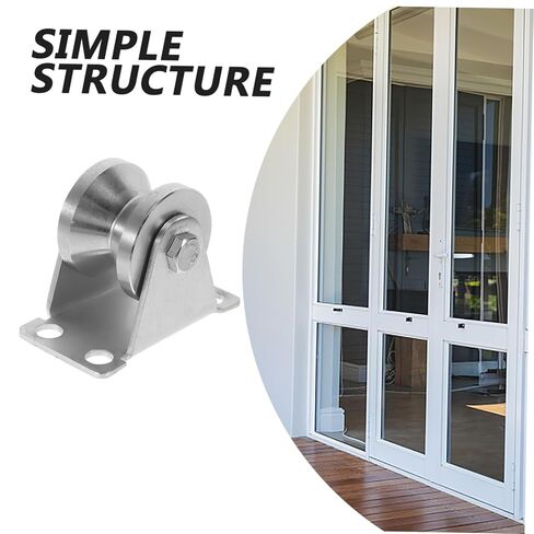 Ciieeo الفولاذ المقاوم للصدأ بكرة مزدوجة محامل الأسطوانة للأبواب المنزلقة عجلة بكرة معدنية شديدة التحمل للمسار والكابل استخدام 2-Pack in Kuwait