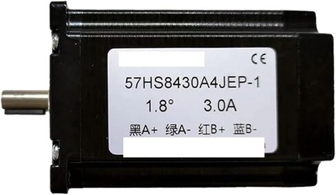 Stepper Motor NEMA23 4-Wire 8.4cm 2-Phase Single Output Shaft 8mm with Keyway Torque 2.2Nm 1. Degree 3A 24V in Kuwait