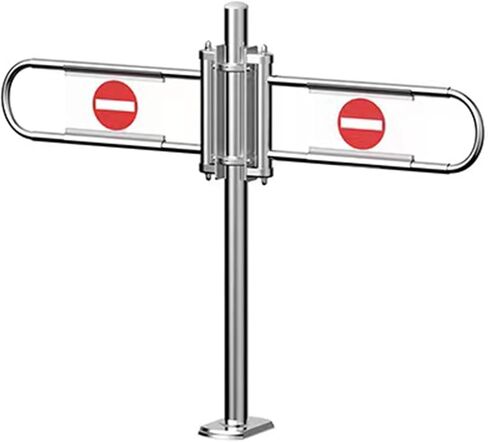 بوابة أمان معدنية تغلق تلقائيًا - بوابة متأرجحة في اتجاه واحد لعداد أمين الصندوق في السوبر ماركت والمستودعات والمول - أسود، 100 × 100 سم × 6.3 سم - حل مدخل آمن in Kuwait