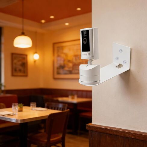 2 Pack Adhesive Wall Mount Bracket Compatible with Google Nest Indoor 2nd Generation Wired Security Cam, Metal Wall Mount Holder Ceiling Mount for Better View, Easy to Install, White in Kuwait