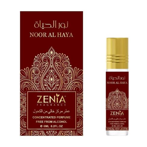 زيت عطري زينيا نور الحياة - 6 مل / 0.2 أونصة | زيت عطري منعش برائحة المسك الزهري يدوم طويلاً وخالي من الكحول مع الحمضيات والياسمين والصبار والعود. in Kuwait