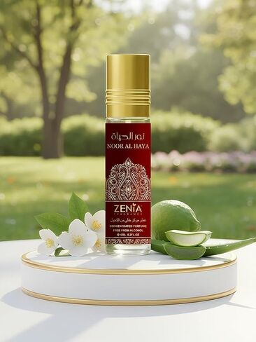 زيت عطري زينيا نور الحياة - 6 مل / 0.2 أونصة | زيت عطري منعش برائحة المسك الزهري يدوم طويلاً وخالي من الكحول مع الحمضيات والياسمين والصبار والعود. in Kuwait
