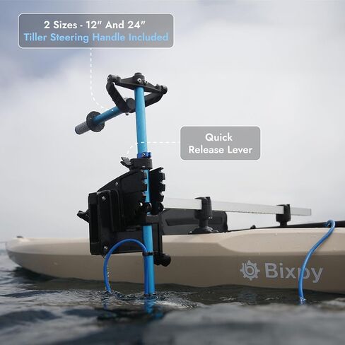 Bixpy Transom Adapter for K-1 Motor – Heavy-Duty Adjustable Depth Boat Mount with Tiller Steering Handle, Saltwater-Resistant Design for Kayaks, Dinghies, Inflatable Boats & Small Watercraft in Saudi Arabia