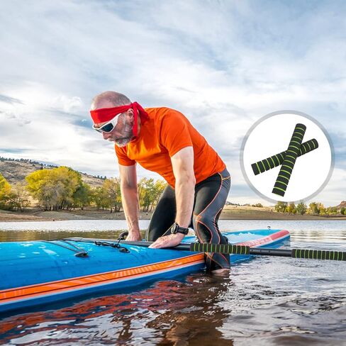 مقابض مجداف الكاياك قطعتان من مقابض مجداف الكاياك غير قابلة للانزلاق، أغطية قضبان الكاياك، ملحقات قوارب الكاياك لقوارب الكاياك (أخضر) ملحقات قوارب الكاياك 22 سم in Kuwait