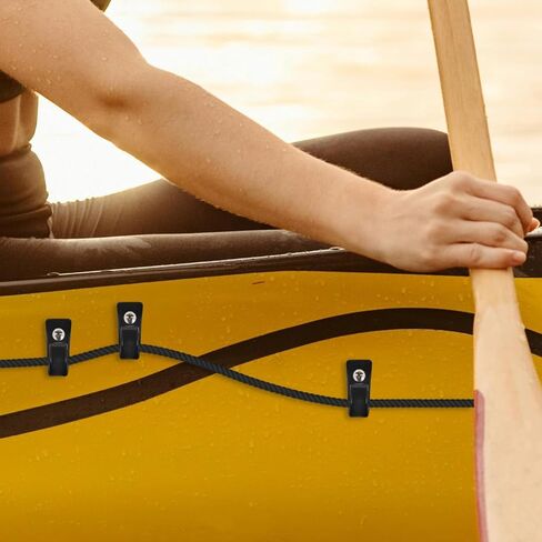 balacoo Outdoor Canoe J-Type Hooks 6-Pack Lightweight Kayak Accessories with Screws Multi-Function Bungee Tie Down Replacement for Kayak and Canoe Gear in Saudi Arabia