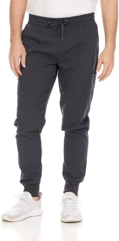 Men's Clinical Scrub Pants – Jogger Fit, Elastic Waist, Multi-Pocket Medical Workwear in Saudi Arabia