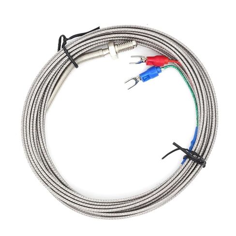 Thread M6 Screw Thermocouple 0.5m 1m 2m Type K J PT100 Probe Temperature Sensor 1Pcs(J Type 2m) in Saudi Arabia