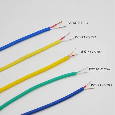 سلك التعويض KC KX الحرارية K نوع سيليكون تمديد الكابلات البلاستيكية (KX 2X7X0.2mm) in Saudi Arabia
