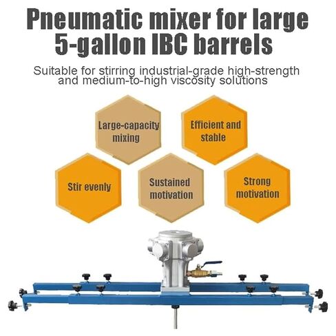 Pneumatic Paint Mixer, IBC Air Agitators, 265 Gallon Bracket Mixer, Paint Stirring Machine Mix Tool, Folding Propeller, for Ink Dissolver Agitator in Saudi Arabia