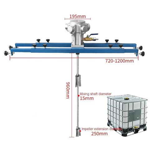 Pneumatic Paint Mixer, IBC Air Agitators, 265 Gallon Bracket Mixer, Paint Stirring Machine Mix Tool, Folding Propeller, for Ink Dissolver Agitator in Saudi Arabia