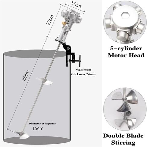 Paint Stirring Machine Bracket Air Agitator Paint Mix Tool 1/2hp 55 Gallon Pneumatic Agitator Adjustable Drum Bucket Paint Mixer in Saudi Arabia