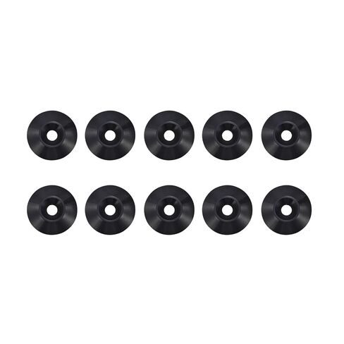 M8 Go Kart Countersunk Washer, 10 pcs 33mm I.D x 8mm O.D. CNC Machined Billet Cup Washer for Race Kart Seat (Black) in Saudi Arabia