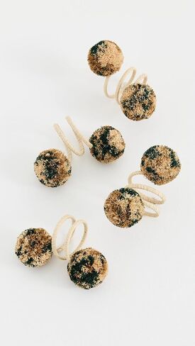 مجموعة خواتم مناديل القصبة النسائية من كيم سيبرت مكونة من 4 قطع in Kuwait