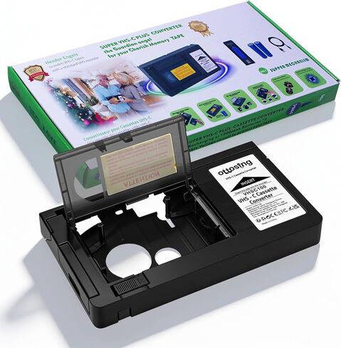 VHS-C Cassette Adapter Compatible with VHS-C SVHS Camcorders Motorized VHS Cassette Converter,with Stable Voltage Circuit , Not Compatible with 8mm / MiniDV / Hi8 in Kuwait