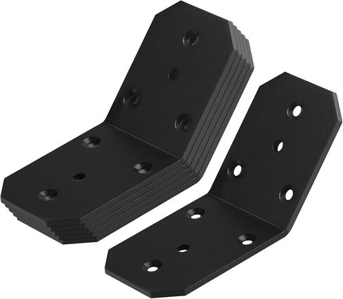 6 Pack 3-1/2" x 3" Flush Inside 45 Degree Angle Bracket for 4x4 Nominal Wood Posts in Saudi Arabia