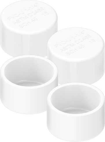 غطاء PVC مقاس 3/4 بوصة (متوافق مع OD 1.05 بوصة)، يناسب تركيبات الأنابيب البلاستيكية القياسية SCH40 مقاس 3/4 بوصة، غطاء أنبوب أبيض لأنظمة الري والسباكة والأشغال اليدوية والحدائق والأثاث، 4 قطع in Saudi Arabia