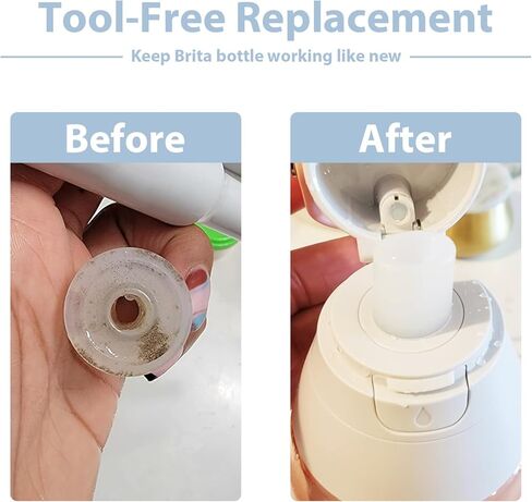 6 Pcs Bite Valve Replacement for Brita Water Bottle Filter, Silicone Mouthpiece Replacement Parts Water Bottle Spout Straw Accessories in Kuwait