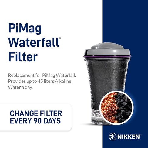 Nikken - PiMag Waterfall Filter Cartridge - Advanced Ionic Filtration, Copper Particles, Chlorine & Lead Reduction, pH Balance, Fresh Drinking Water in Kuwait