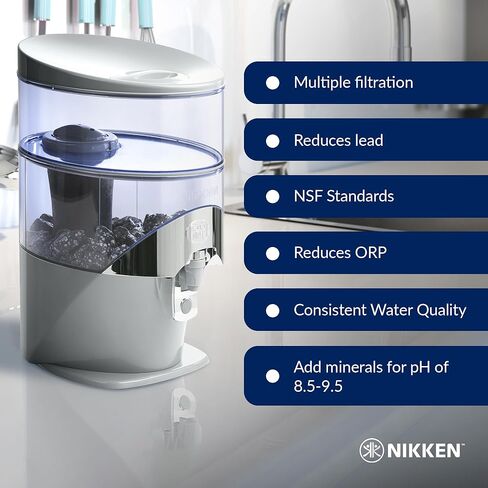 Nikken - PiMag Waterfall Filter Cartridge - Advanced Ionic Filtration, Copper Particles, Chlorine & Lead Reduction, pH Balance, Fresh Drinking Water in Kuwait