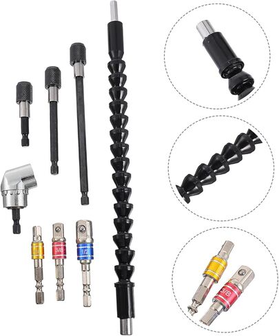 Homoyoyo 1 مجموعة الحفر الكهربائية مرنة رمح تمديد بت ومجموعة محول المقبس للسيارات المنزلية والمشاريع in Kuwait