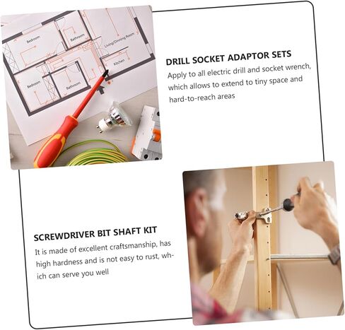 Homoyoyo 1 مجموعة الحفر الكهربائية مرنة رمح تمديد بت ومجموعة محول المقبس للسيارات المنزلية والمشاريع in Kuwait