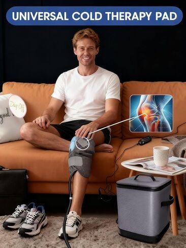 نظام العلاج البارد بآلة العلاج بالثلج، نظام ضغط بارد قابل للبرمجة مع مضخة هادئة، وحدة محمولة للذراع والكاحل والفخذ ومفاصل الساق in Kuwait