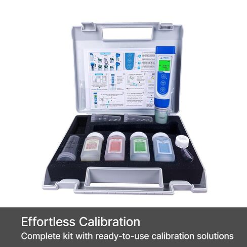 مجموعة اختبار Apera Instruments PR60F Premium pH/ORP (Redox) مع مستشعر مسطح مزدوج تمت معايرته مسبقًا للحصول على درجة حموضة متزامنة عالية الدقة/ORP/درجة الحرارة. قياس in Saudi Arabia