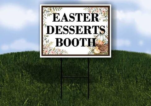 كشك حلويات عيد الفصح، ربيع عيد الفصح، سلة بيض الكتاكيت العتيقة، سهام اتجاهية بنية، إطار مزدوج الجوانب 23 × 23 بوصة. in Kuwait