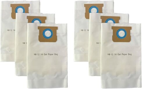 6 عبوات من أكياس الاستبدال لتناسب متجر Vac Type F، Type I سعة 10-14 جالون، VF2005؛ اكتب واو 90662 9066233؛ النوع الأول 90672 9067233 in Kuwait