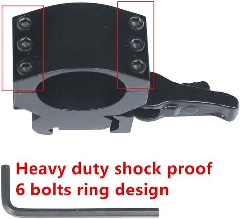 MIZUGIWA Scope Mount 1inch/30mm Ring QD Mount Heavy Duty 6 Bolts 20mm Picatinny Rail in Saudi Arabia