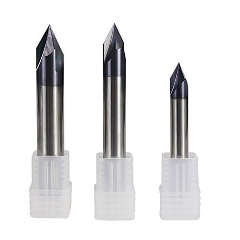 1pcs Chamfer End Mill 60/90/120 Degrees Carbide Chamfering Mill 3 Flute Router Bit Engraving Bit Aluminum CNC End Mill(6xD6x90degrees) in Saudi Arabia