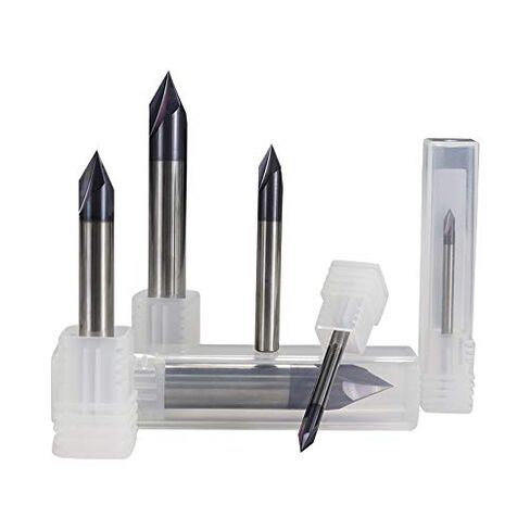 1pcs Chamfer End Mill 60/90/120 Degrees Carbide Chamfering Mill 3 Flute Router Bit Engraving Bit Aluminum CNC End Mill(6xD6x90degrees) in Saudi Arabia