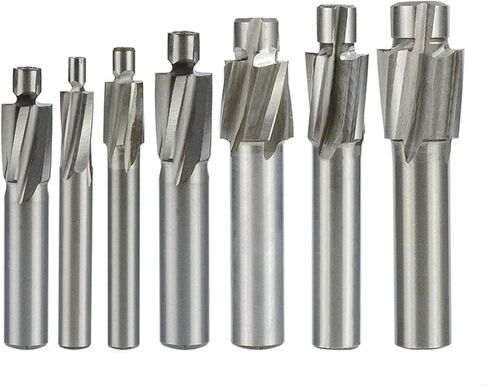 7 قطعة/المجموعة نهاية قاطعة الطاحونة الحفر لقم تفريز HSS Counterbore نهاية مطحنة M3-M12 الطيار الشق أداة قاطعة المطحنة غاطسة نهاية المطاحن راوتر بت in Kuwait