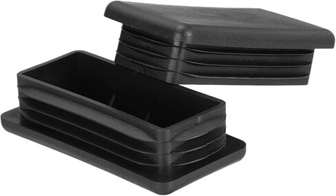 uxcell 10 Pcs Plastic Hole Plugs, 3.94"x1.97"(100x50mm) Rectangular Ribbed Tubing End Caps Fit 2-4.5mm Tube Thick, Furniture Leg Inserts for Metal Tubing Chair Table Legs in Saudi Arabia