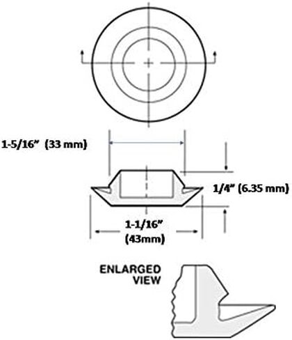 1 5/16 بوصة 1.3125 بوصة جسم بلاستيكي أسود وغطاء فتحة معدنية من الصفائح المعدنية الكمية 10 in Kuwait