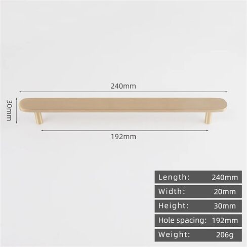 Brass Cabinet Drawer Door Antique Handle 4-25 Inches 500mm Pull Bar 1Pcs(8895-192-Gold) in Saudi Arabia