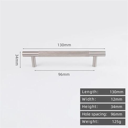 نحاس صلب منقوش 500 مم مقبض طويل درج T-مقبض خزانة نيكل 1 قطعة (8838-96) in Kuwait