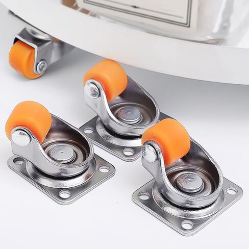 Universal Mini Wheel Small Appliances Storage Boxes Swivel Casters 360° Rotation Pulley Rubber Tiny Wheels for Furniture,Brown in Saudi Arabia