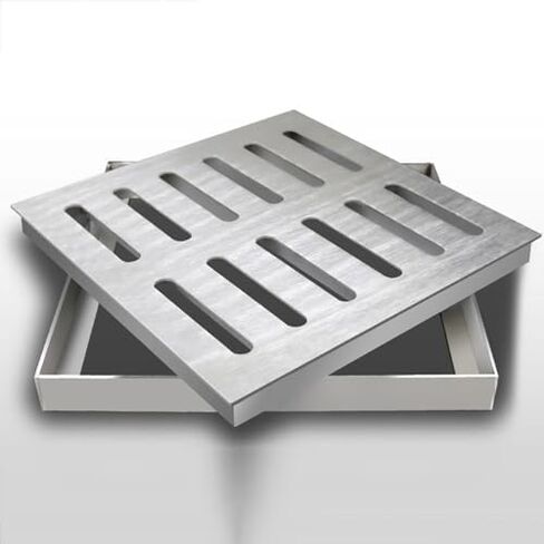 غطاء فتحة من الفولاذ المقاوم للصدأ شديد التحمل وشبكة تصريف بإطار - حل متين لتصريف مياه الأمطار وأرضية المرآب في الهواء الطلق in Kuwait