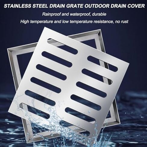 غطاء فتحة من الفولاذ المقاوم للصدأ شديد التحمل وشبكة تصريف بإطار - حل متين لتصريف مياه الأمطار وأرضية المرآب في الهواء الطلق in Kuwait