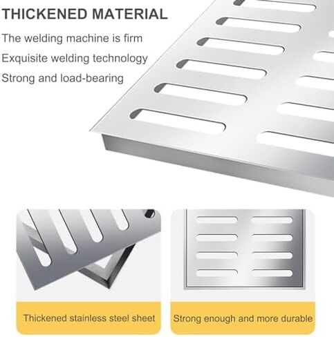 غطاء فتحة من الفولاذ المقاوم للصدأ شديد التحمل وشبكة تصريف بإطار - حل متين لتصريف مياه الأمطار وأرضية المرآب في الهواء الطلق in Kuwait