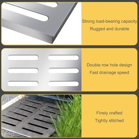 غطاء فتحة من الفولاذ المقاوم للصدأ شديد التحمل وشبكة تصريف بإطار - حل متين لتصريف مياه الأمطار وأرضية المرآب في الهواء الطلق in Kuwait