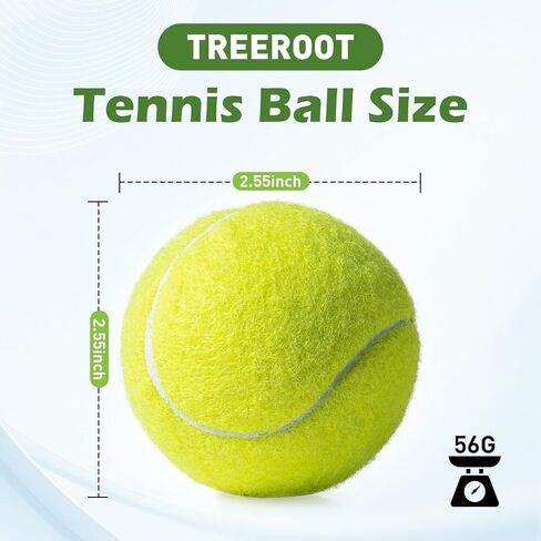 Treeroot 40 Pack Tennis Balls, High Elasticity Tennis Balls Bulk, Comes with a Portable Mesh Bag, Tennis Ball for Dogs, Suitable for Beginner Training Ball, Durable & Bounce in Kuwait