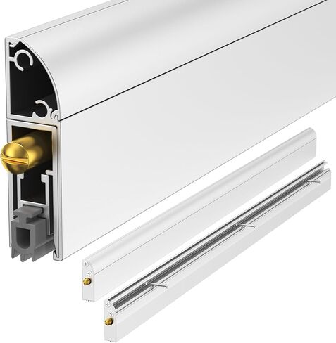 Automatic Door Sweeping Bottom Aluminum Alloy 36-inch Surface Mount Type - Suitable for Door Bottom Sealing Sound Insulation Windproof Dustproof Light Blocking and Small Animal Prevention in Saudi Arabia