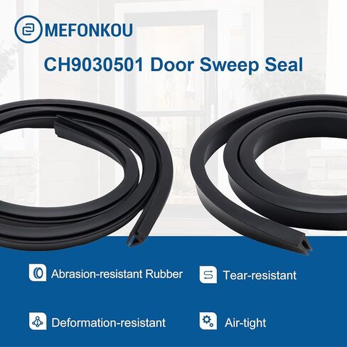 CH9030501 Sweep Replacement for Larson & Pella Storm Doors Expander Sweeps, Storm Door Sweep Seal for Vinyl and Metal Door Sweep Assembly - 2 Specifications Rubber Strip in Saudi Arabia
